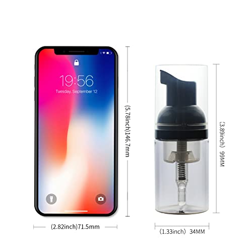 LONGWAY 3PCS Travel Size Foam Pump Bottle,Mini Empty Pump Bottle Dispenser(30ml,1 fl oz) (Black) - color: Black