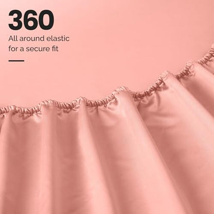 Superior Egyptian Cotton 4 Piece Sheet Set, Luxury 1000 Thread Count, Modern Design, Sustainable Sheets, Ultra-Soft Basics, Solid, Deep Pocket Fitted Sheet, Flat Sheet, Pillowcases, Full, Dusted Rose - color: Dusted Rose, size: Full