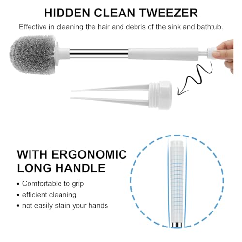 SetSail Toilet Brush, Self Closing Lid Toilet Bowl Brushes Holder and Extra Long Handle Ventilated Toilet Brush Set for Bathroom Cleaning, Nylon Bristles, Pure White - color: Pure White, size: 1 pack