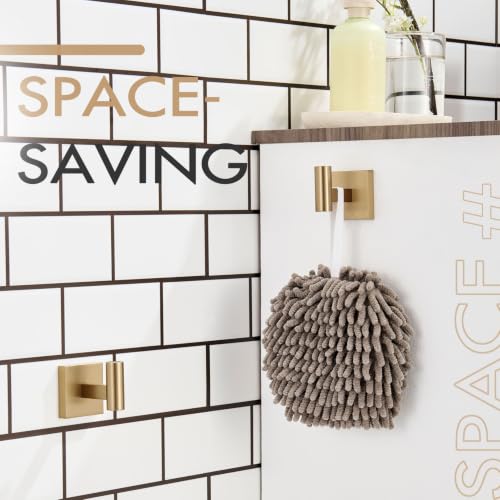 KOKOSIRI Robe Hooks for Bathrooms Towel Hook, Wall Mounted Coat Hooks Bathroom Hardware 2 Pack Champagne Bronze Stainless Steel B1013CPG-P2 - color: Champagne Bronze, size: 2 Pack