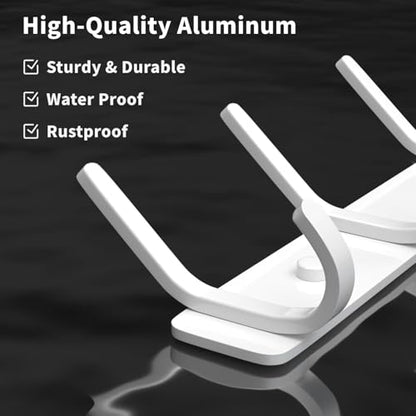 Coat Rack Wall Mount Hooks - 15 Inch White Metal 6-Hook Rack(1 Pack) | Modern Kids Room, Entryway & Bathroom Hanger for Towels, Coats, Purses, Bags - color: White, size: 1 Pack