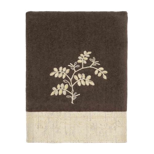 Avanti Linens - 3pc Towel Set, Soft & Absorbent Cotton Towels (Willow Collection, Mocha) - color: Willow Mocha, size: 3 Pack Towels