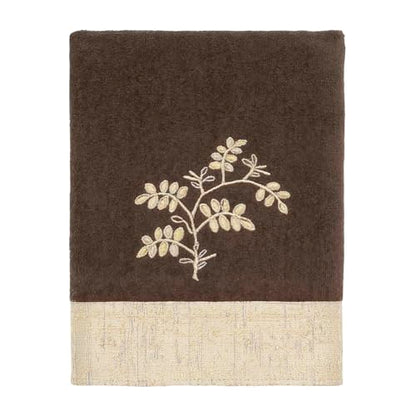 Avanti Linens - 3pc Towel Set, Soft & Absorbent Cotton Towels (Willow Collection, Mocha) - color: Willow Mocha, size: 3 Pack Towels
