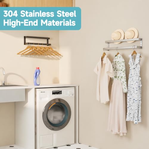 Alise Double Towel Bar, 24" Double Towel Racks for Bathroom, Brushed Nickel | Bathroom Towel Rack Wall Mounted, 3.54" Wide Faster Drying, Ladder Design, SUS304 Stainless Steel - color: Brushed Nickel, size: 24-inch