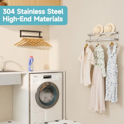 Alise Double Towel Bar, 24" Double Towel Racks for Bathroom, Brushed Nickel | Bathroom Towel Rack Wall Mounted, 3.54" Wide Faster Drying, Ladder Design, SUS304 Stainless Steel - color: Brushed Nickel, size: 24-inch