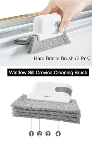 20pcs Cleaning Brush Set, Crevice Cleaning Brush Set with Mini Wire Nylon Bristle Brushes, Hard Bristle Scrub Brushes, Hard Water Stain Remover, Window Track Cleaner, Shower Head Cleaner