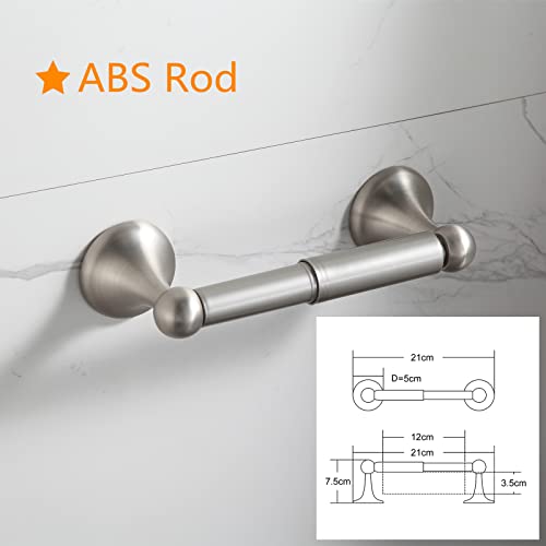 BGL Bathroom Hardware Set Brushed Nickel Adjustable Expandable Bath Towel Bars Bathroom Accessory Set Towel Racks 8-Pieces Wall Mount - color: 8 Pcs Brushed Nickel