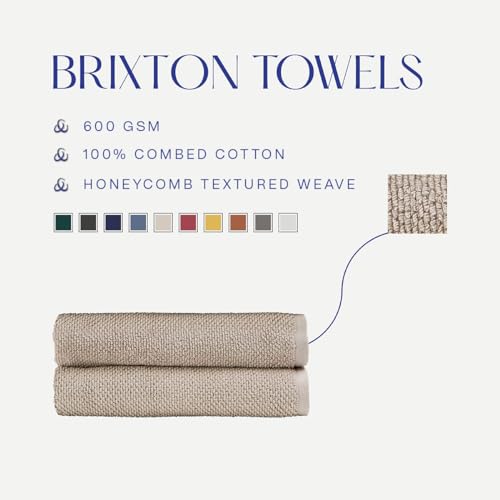 Christy Brixton 6 Piece Towel Set | Pebble Beige | 100% Cotton | Ultra Soft | Super Absorbent | 600GSM | 2 Bath Sheets 2 Bath Towels 2 Hand Towels - color: Pebble, size: 2 Hand 2 Bath 2 Bath Sheet Set
