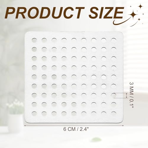 uxcell 1 Pcs Stainless Steel Floor Drain Cover, 2.4 Inches Shower Hair Catcher Drain Grate for Furniture Repair Bathroom Kitchen, Silver Tone(Square) - size: 2.4 Inches