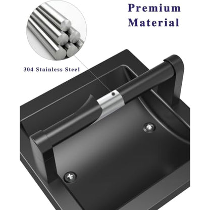Recessed Toilet Paper Holder, Stainless Steel Toilet Paper Roll Holder | Tissue Dispenser Wall Mount for Bathroom Space Saving Design with Mounting Bracket - color: Black