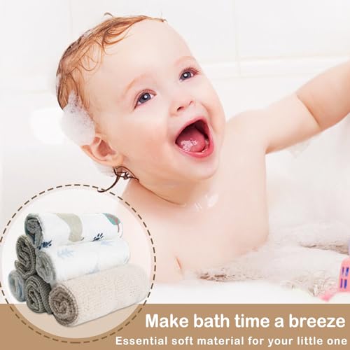 softan Baby Washcloths, 24Pack Baby Wash Cloths Extra Soft & Ultra Absorbent, Baby Towels Face Towel Unisex for Boys Girls Face & Body, Washclothes Gentle on Sensitive Skin, 9''x 9'' Bear - color: Bear