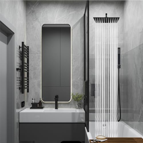 Midanya Shower Faucet Set with Handheld Sprayer,12 Inch,Matte Black | Rough-in Shower Valve and Trim Kit Included,Square Rain Head,Wall Mount Shower System,All Metal,Bathroom - color: Black, size: 12 Inch
