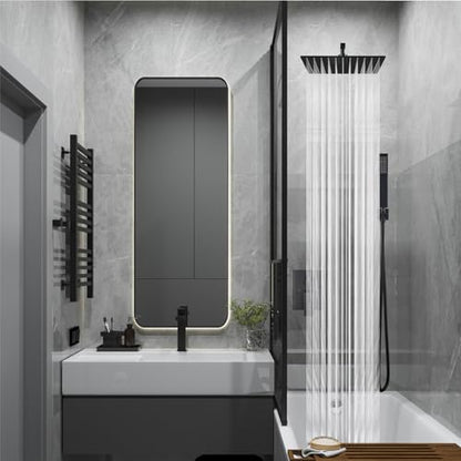 Midanya Shower Faucet Set with Handheld Sprayer,12 Inch,Matte Black | Rough-in Shower Valve and Trim Kit Included,Square Rain Head,Wall Mount Shower System,All Metal,Bathroom - color: Black, size: 12 Inch