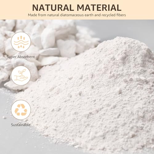 Yolife 32"x 20" Stone Bath Mat Large, Diatomaceous Earth Bath Mat for Bathroom, Super Absorbent Quick Drying Stone Shower Mat, Non-Slip Natural Diatomite Bathroom Floor Mat, Easy to Clean (White Grey) - color: White Grey