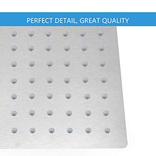 NearMoon Rain Shower Head, High Flow Stainless Steel Square Rainfall Shower, Waterfall Bath Shower Body Covering, Ceiling or Wall Mount (12 Inch, Brushed Nickel) - color: Brushed Nickel, size: 12 Inch Square