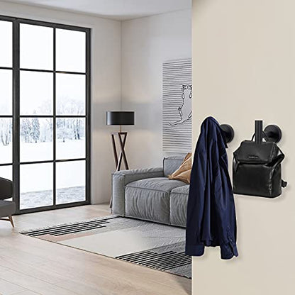 NearMoon Bath Towel Hooks- SUS 304 Stainless Steel Robe Hook Holder, Heavy Duty Coat Hook for Bathroom Livingroom Hotel Kitchen Garage, Wall Mounted (Matte Black, 4 Pack) - color: Matte Black, size: 4 Pack