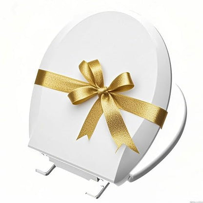 Toilet Seat Round 16.5 Inch, Quick Release & Soft Close, Anti-Slip Never Loosen, Easy Clean, White, PP Material - color: White, size: Updated Quick-Release
