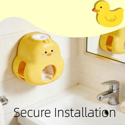 Auto Squeeze Toothpaste Funny Duck Toothbrush Holder, 1Pcs | Daily Home Use