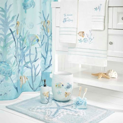 Avanti Linens - Fingertip Towel, Soft & Absorbent Bathroom Essentials, Sealife Home Decor (Ocean Friends Collection) - size: Fingertip Towel