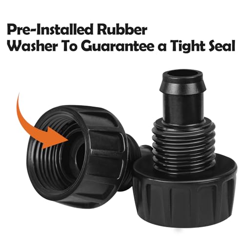 Hose To 1/2 Inch Irrigation Tubing Adapter, 3 Pack Faucet Garden Hose Adapter 3/4" To 1/2" Drip Tube 3/4 Inch FHT To 1/2 Inch Drip Adapter Fittings for Garden Irrigation System - size: 3/4" to 1/2" Faucet Adapter