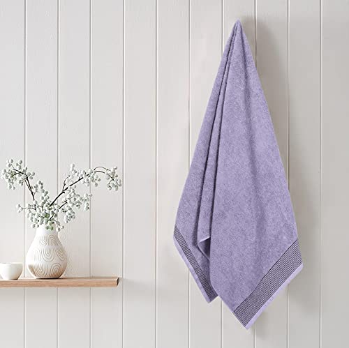 BELIZZI HOME Ultra Soft 2 Pack Oversized Cotton Bath Towels, 28x55 inches, Purple - color: Purple