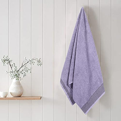 BELIZZI HOME Ultra Soft 2 Pack Oversized Cotton Bath Towels, 28x55 inches, Purple - color: Purple