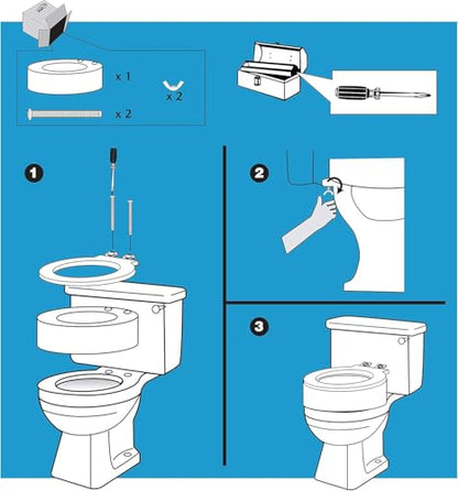 Carex Toilet Seat Riser, Elongated Raised Toilet Seat Adds 3.5 inches to Toilet Height, Assists with Bending or Sitting, Bolt-On Installation Under Existing Toilet Seat, 300 Pound Weight Capacity - style: Elongated