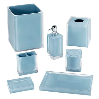 IZOD - Tumbler, Resin Multipurpose Countertop Accessories, Dorm Room Essentials, Modern Home Decor (Marina Collection, Blue)