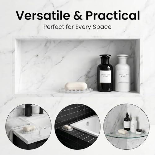2 Pack Transparent Silicone Soap Dish, Self Draining Non-Slip Soap Holder, Bar Soap Saver Pad for Bathroom, Shower, Bathtub & Kitchen - color: Transparent
