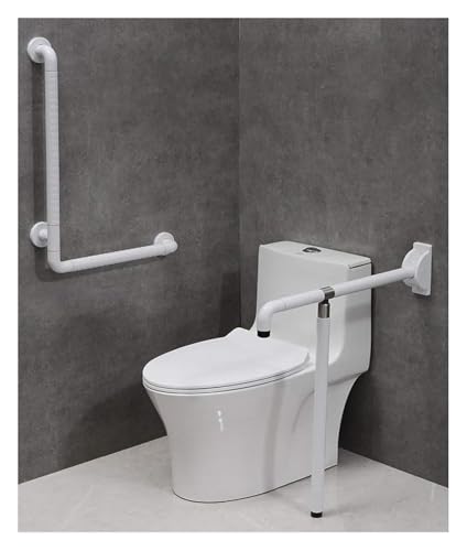 Shower Handle, Shower Grab Bar, Bathroom Grab Bar Bathroom Safety Rail Support Drop Down,Wall Mounted Folding Rail,Folding Support Rail with Leg