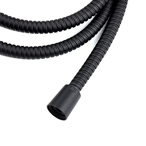 60-inch Extra Long Shower Hose Replacement, 304 Stainless Steel Long Hand Held Shower Hose With Brass Fitting (60inch, Black) - color: Black, size: 60inches