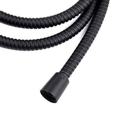 60-inch Extra Long Shower Hose Replacement, 304 Stainless Steel Long Hand Held Shower Hose With Brass Fitting (60inch, Black) - color: Black, size: 60inches