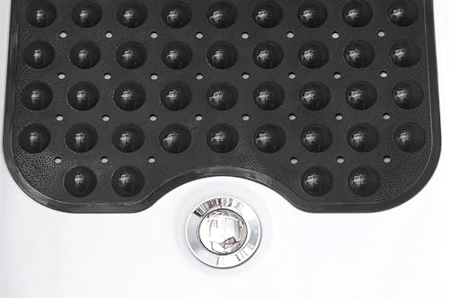 Extra-Long Non-Slip Bathtub & Shower Mat 39”x16” (Smooth/Non-Textured Tubs Only) Safe, Clean, Machine-Washable, Superior Grip&Drainage, Vinyl, Opaque Black - color: Opaque Black, size: 39" x 16" (Rectangular)
