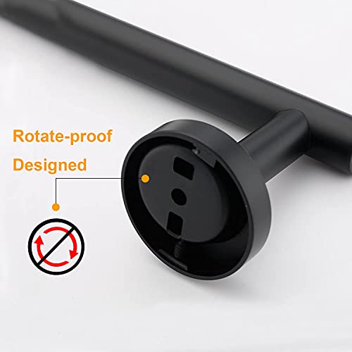 Nolimas Matte Black Bath Hand Towel Bar Single Bars Towel Rack Rod Classic Wall Mounted Stainless Steel Bathroom Towel Bar Toilet Kitchen Towel Shelf Single Layer,12inch - color: Matte Black, size: 12inch