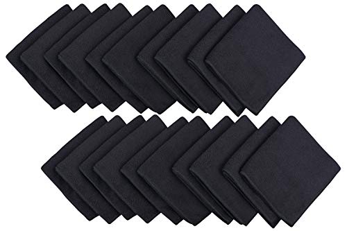 Dish Cloth for Washing Dishes Kitchen Washcloth Cleaning Cloth | 12x12inch 20pack Kitchen Towels Rags, Microfiber Cleaning Cloths, Wash Cloths with Poly Scour Side, Wholesale, Black - color: Black, size: 12inchx12inch 20pack