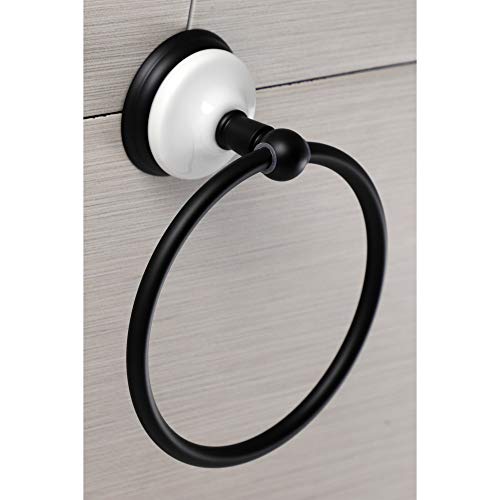 Kingston Brass BA1114MB Victorian -Towel Ring, Matte Black - color: Matte Black