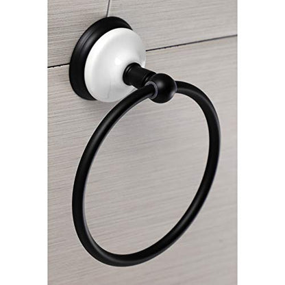 Kingston Brass BA1114MB Victorian -Towel Ring, Matte Black - color: Matte Black
