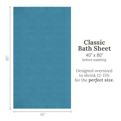 GILDEN TREE Waffle Bath Sheet Large Bath Towels Quick Dry Thin Body Towels, 40x80 Oversized Bath Towels for Adults, Classic Style (Aqua) - color: Aqua, size: Bath Sheet