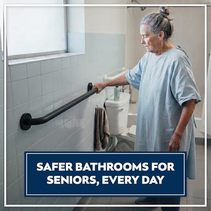 4-Pack Starter Bundle, 500 lb, 16/18/24/32 in, Matte Black | Complete Bathroom Safety Starter Bundle, For Seniors, 1.25 in Diameter, 500 lb Rated, All-in-One Shower Safety Solution - color: Matte Black