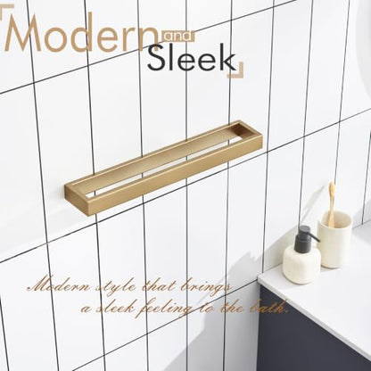 KOKOSIRI Towel Holder 16-Inch Hand Towel Bar Kitchen Rack Champagne Bronze Stainless Steel for Bathroom Wall Mount, 1 Pack B4008CPG-L16 - color: Champagne Bronze, size: 16-Inch