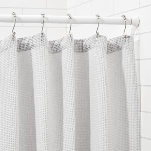 Amazon Basics No Drill Spring Tension Curtain Rod, Adjustable Length 36-54", Classic Finial, White - color: White, size: 36-54"