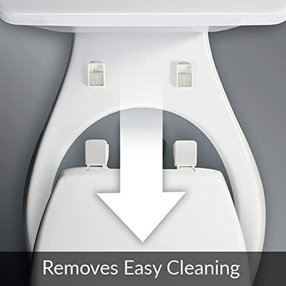 Bio Bidet by Bemis 500EC Toilet Seat with Perfect Fit, Fresh Water Spray, Non-Electric, Easy to Install Bidet, ROUND, Ice Grey - style: Bidet & Seat Bundle