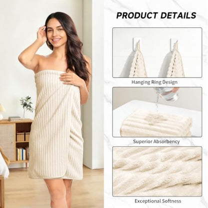Extra Large Bath Towel Set 10 Piece, XL Bath Towels 35"x67" Oversized Bath Sheets, 280 GSM Microfiber Quick Dry Absorbent Towels, 5 Bath Sheets & 5 Hand Towels (Cream) - color: Cream, size: Bath towel 35" x 67"+hand towel 30"x13"