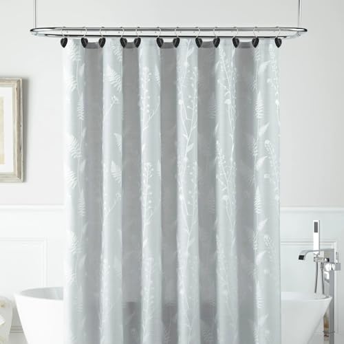 BBV Shower Curtain Hooks Rings for Valentine's Day, 12 Pcs Stainless Steel Glide Shower Hooks for Bathroom Shower Rods Curtains (Black Rhinestones) - color: Black Rhinestones