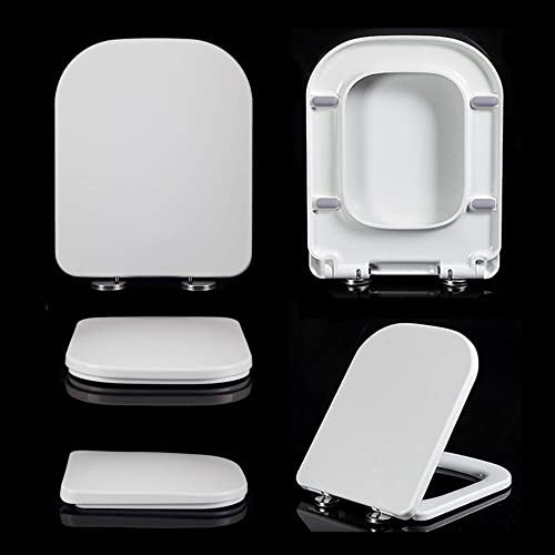 White Quick-Release Toilet Seat with Top-Fixing Hinges – Durable Bathroom Lid for Easy Cleaning and Installation 04B