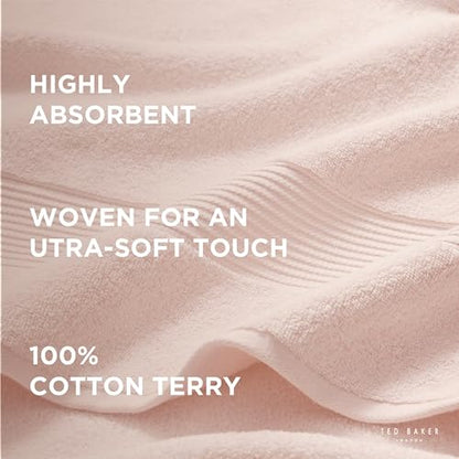 Ted Baker 8-Pc Towel Set, 2 Bath 2 Hand 4 Washcloths 100% Cotton Blush Pink - color: Blush, size: 8 pc Towel Set - 2 Bath, 2 Hand, 4 Washcloths