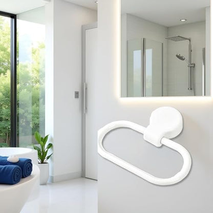 Hand Towel Ring, Adhesive Towel Holder, Towel Rings for Bathroom Wall, Towel Ring Hand Towel Holder for Wall Mounted Round Towel Hanger for Bathroom