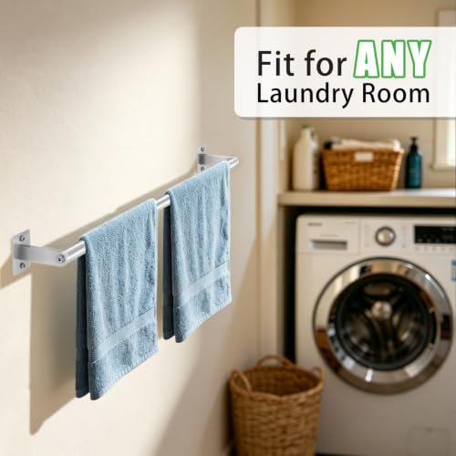 VOTZAAQ Brushed Nickel Towel Bar for Bathroom Wall,Stainless Steel Towel Racks for Bathroom Wall Mounted, Space-Saving Towel Storage, 24 Inch - size: 24 Inch（2 packs）