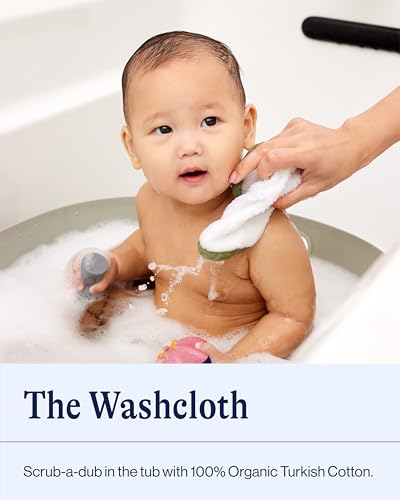 Lalo Baby Washcloths 3-Pack - 100% Organic Cotton, Soft & Absorbent, Gentle on Sensitive Skin, Machine Washable Soft Kids Washcloths - Blueberry - color: Blueberry