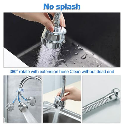 Kitchen Sink Faucet Sprayer Attachment, Movable Kitchen Tap Head 360° Rotatable, Anti-Splash Sink Sprayer Faucet Nozzle Head, Water Saving Faucet Aerator - style: 3 Modes Sprayer